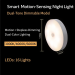Human Body Sensor Night Light Three-Level Dimming Bedside