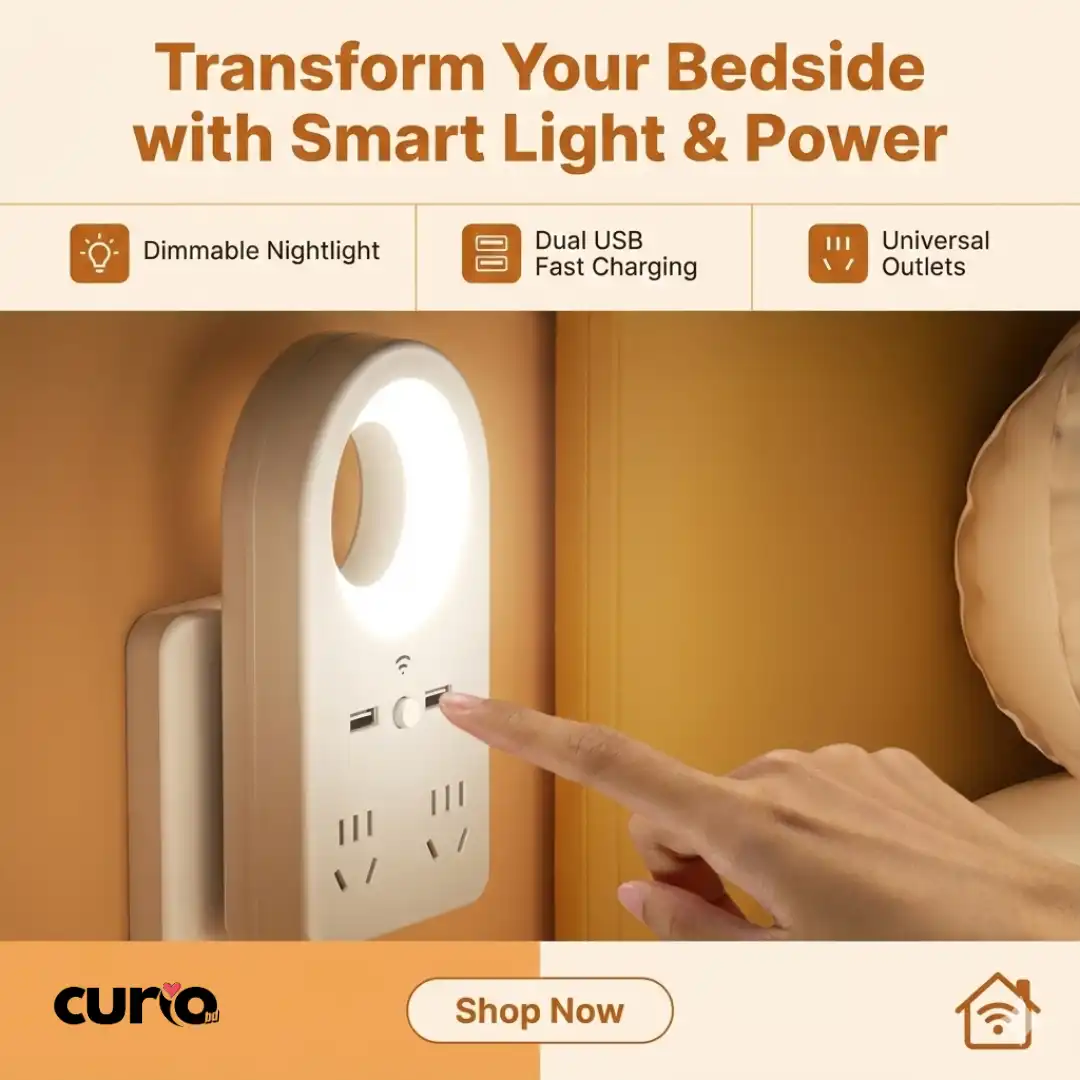 IMG_0757 Night light with socket usb multi-function plug-in - Image 1